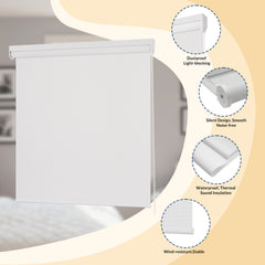 Boolegon Blackout Roller Shades for Windows, Color-Matched Roller Blinds, UV Protection, Thermal Insulation Fabric Room Darkening Shades for Home, Office