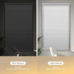 Boolegon Blackout Cellular Shades Cordless Pull Down Cellular Blinds Thermal Insulated Honeycomb Blinds for Windows