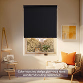 Boolegon Roller Shades for Windows Blackout Cordless Roller Blinds Color-Matched Stable Roller Blinds UV Protection Spring Heat Insulation Energy Saving Shades for Home Office
