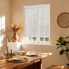 Boolegon Light Filtering Roller Shades for Windows, 5% Openness Solar Shades,Sheer Blinds Window Treatments,UV Protection,Thermal Insulated Fabric,Windows Shades for Office,Home, Beige,Customize Now