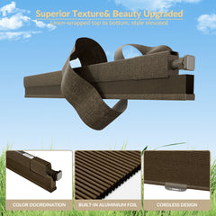 Cortinas celulares Boolegon con patrón de lino sin taladros para ventanas, opacas, de nido de abeja, inalámbricas, desplegables, fáciles de instalar, para el hogar y la oficina.