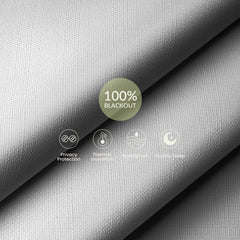 Boolegon Blackout Roller Shades for Windows - Cordless Linen Fabric Roller Blinds, Thermal Insulated, UV Protection, Custom Window Shades for Home, Office, Kitchen