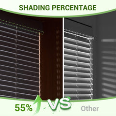 Boolegon Aluminum Mini Blinds Cordless Venetian Blind New 1 Inch Metal Slat Horizontal Blinds Anti-UV Waterproof Venetian Windows Blind for Office Home, Custom Size