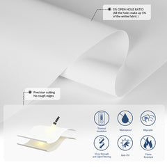 Boolegon Light Filtering Roller Shades for Windows, 5% Openness Solar Shades,Sheer Blinds Window Treatments,UV Protection,Thermal Insulated Fabric,Windows Shades for Office,Home, Beige,Customize Now