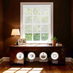 Boolegon Blackout Roller Shades for Windows, Color-Matched Roller Blinds, UV Protection, Thermal Insulation Fabric Room Darkening Shades for Home, Office