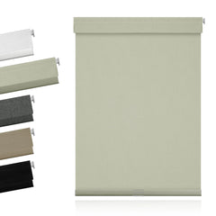 Cortinas enrollables Boolegon sin taladro ni herramientas, persianas inalámbricas con tela de lino a juego, persianas enrollables personalizadas para puertas de casa y oficina. 