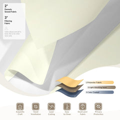 Boolegon No Drill No Tools Zebra Shades, Filtering Zebra Blinds, Dual Layer Cordless Zebra Blinds, Privacy Protection Window Blinds, Light Control Window Shades, Easy to Install