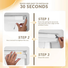 Boolegon No Drill Motorized Cellular Blinds with Remote Motorized Blackout Honeycomb Blinds
