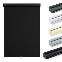 Boolegon Roller Shades for Windows Blackout Cordless Roller Blinds Color-Matched Stable Roller Blinds UV Protection Spring Heat Insulation Energy Saving Shades for Home Office