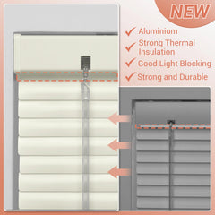 Aluminum Mini Blinds 1 Inch Metal Slat Darkening Venetian Blind New Horizontal Window Blinds Anti-UV Waterproof Venetian Blind for Office Home Windows