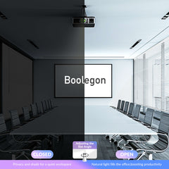 Boolegon No Drill No Tool Cordless Room Darkening Shade 1 Inch Aluminium Horizontal Mini Blinds Custom Size for Window, Office, Custom Size