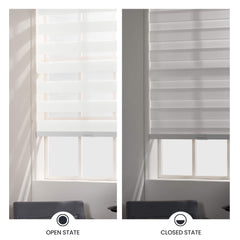 Boolegon Cordless Zebra Blinds for Windows Light Filtering Roller Shades Dual Layer Day and Night Privacy,Light Control,Easy to Install for Home
