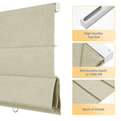 Boolegon Blackout Roman Shades for Indoor Windows, Cordless Roman Blinds